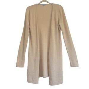 TURKISH T BEIGE OPEN NEUTRAL MINIMALIST CARDIGAN SIZE MEDIUM